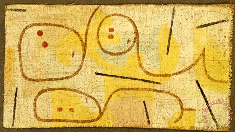 Reclining (lying Down) painting - Paul Klee Reclining (lying Down) Art Print