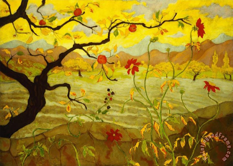 Apple Tree with Red Fruit painting - Paul Ranson Apple Tree with Red Fruit Art Print