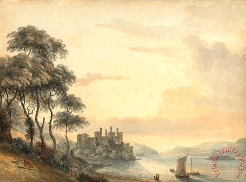 Paul Sandby Conway Castle Art Painting