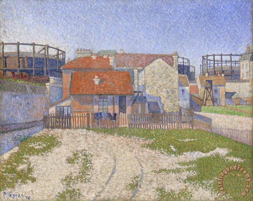 Gasometers at Clichy painting - Paul Signac Gasometers at Clichy Art Print