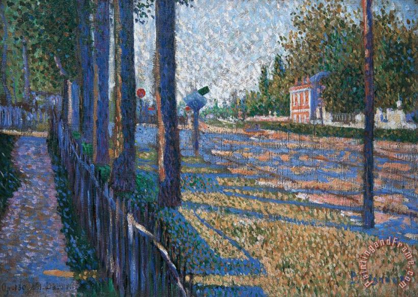 Railway Junction Near Bois Colombes painting - Paul Signac Railway Junction Near Bois Colombes Art Print