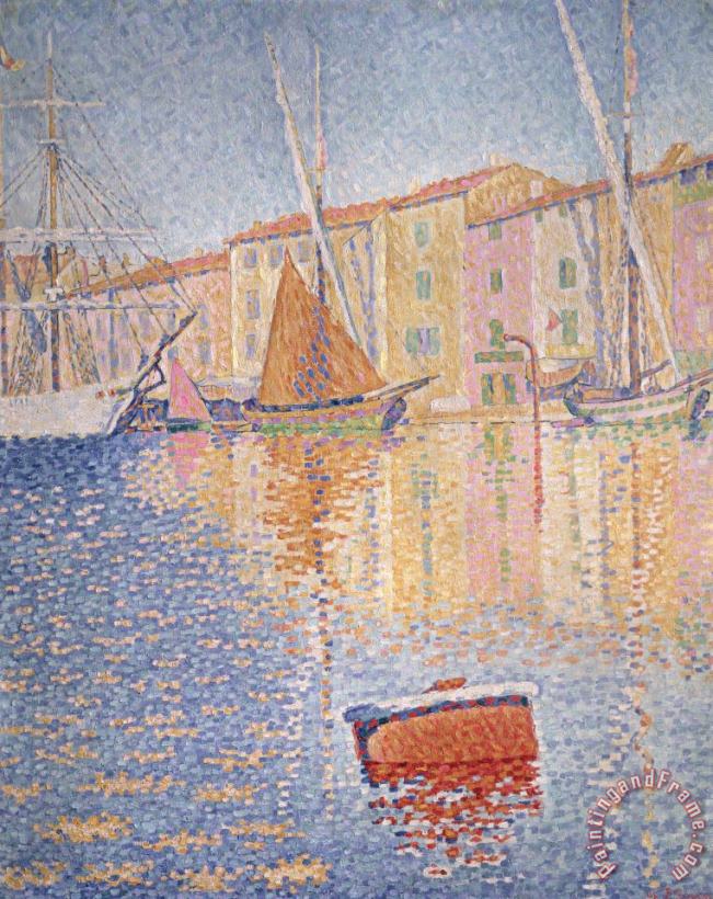 The Red Buoy painting - Paul Signac The Red Buoy Art Print