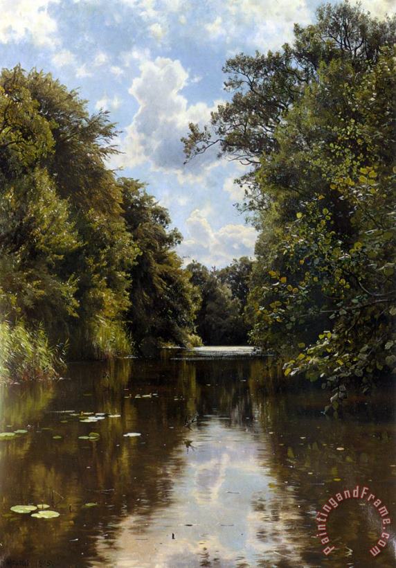 A Summer's Day painting - Peder Mork Monsted A Summer's Day Art Print