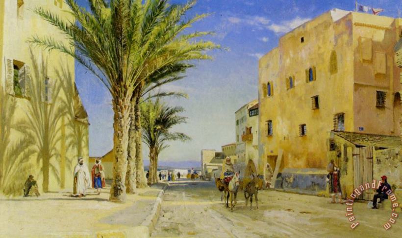 Peder Mork Monsted Street in Algiers Art Print