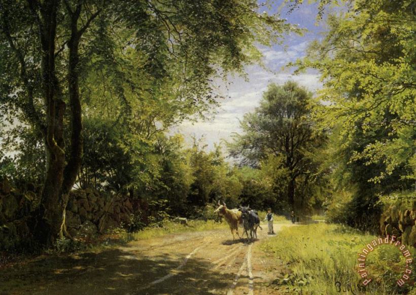 Peder Mork Monsted The Young Cowherd Art Painting
