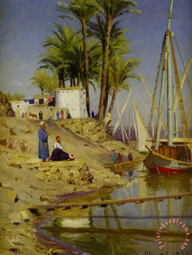 View of Cairo painting - Peder Mork Monsted View of Cairo Art Print