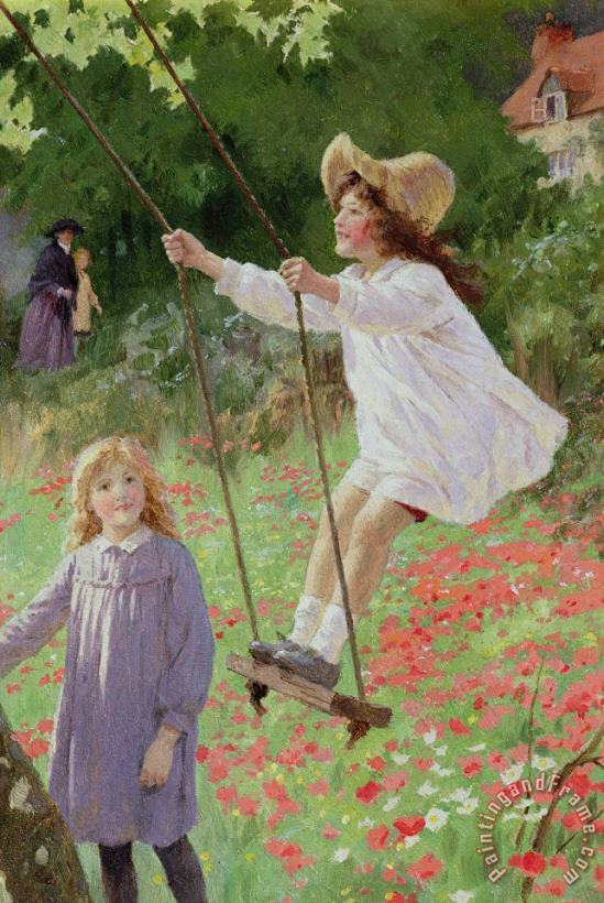 The Swing painting - Percy Tarrant The Swing Art Print