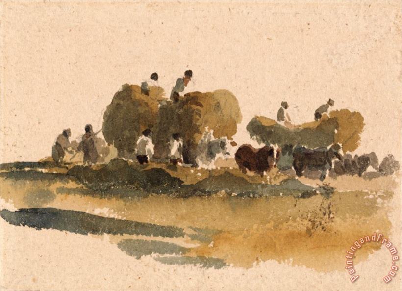 Hay Wagons painting - Peter de Wint Hay Wagons Art Print