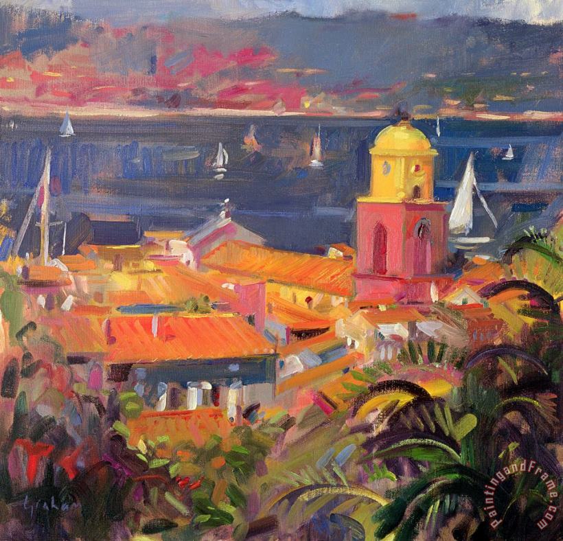 Peter Graham St Tropez Sailing Art Painting
