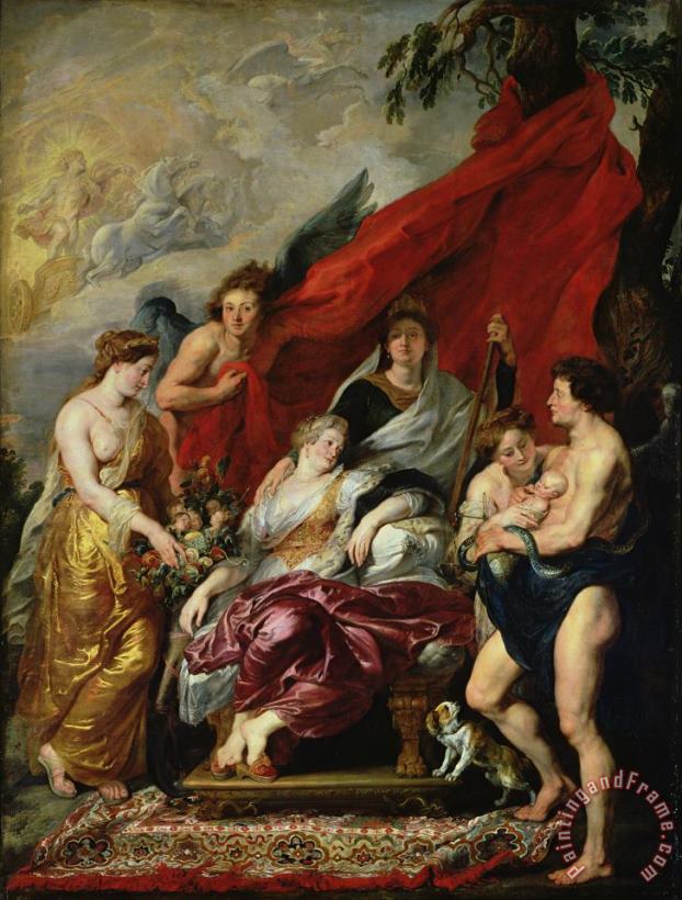 The Birth of Louis XIII (1601 43) at Fontainebleau, 27th September 1601, From The Medici Cycle painting - Peter Paul Rubens The Birth of Louis XIII (1601 43) at Fontainebleau, 27th September 1601, From The Medici Cycle Art Print