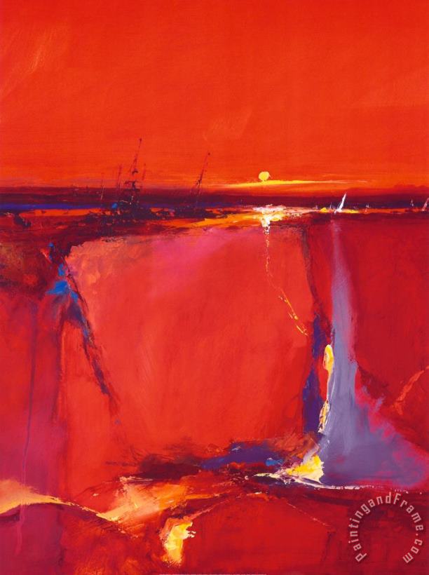 Peter Wileman Red Horizon painting - Peter Wileman Peter Wileman Red Horizon Art Print