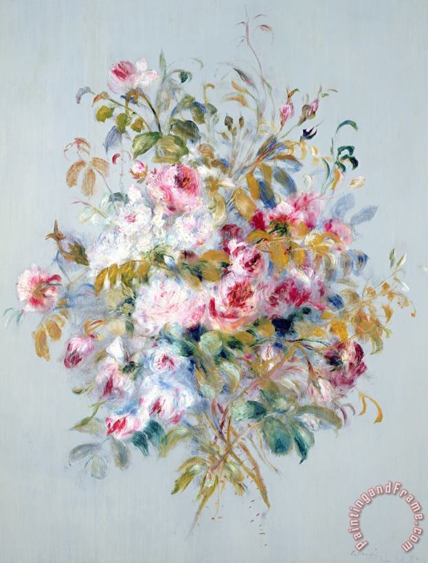 Pierre Auguste Renoir A Bouquet of Roses Art Print