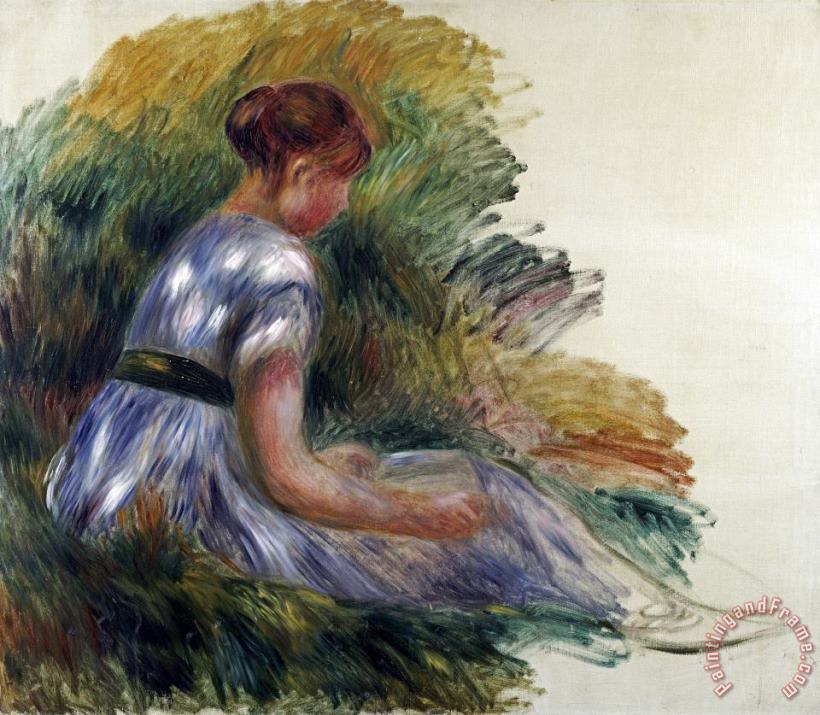Pierre Auguste Renoir Alice Gamby in The Garden Art Print