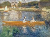 Pierre Auguste Renoir - Boating on the Seine painting