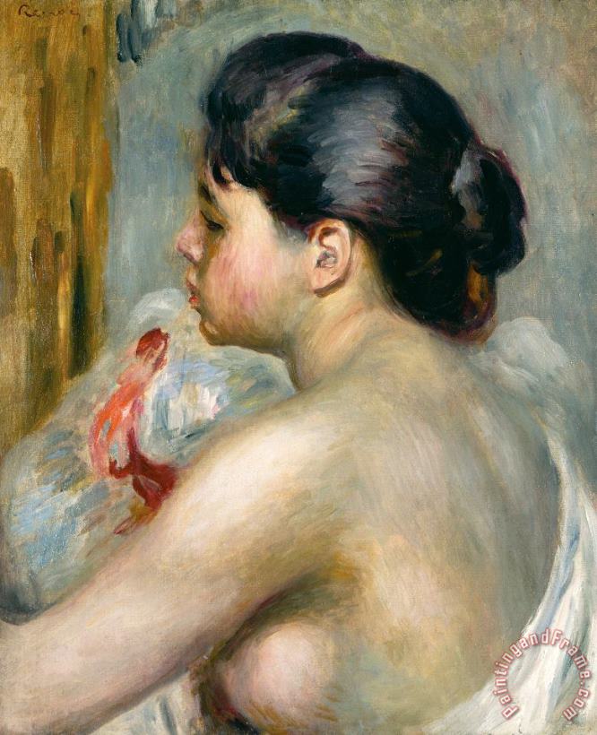 Dark Haired Woman painting - Pierre Auguste Renoir Dark Haired Woman Art Print