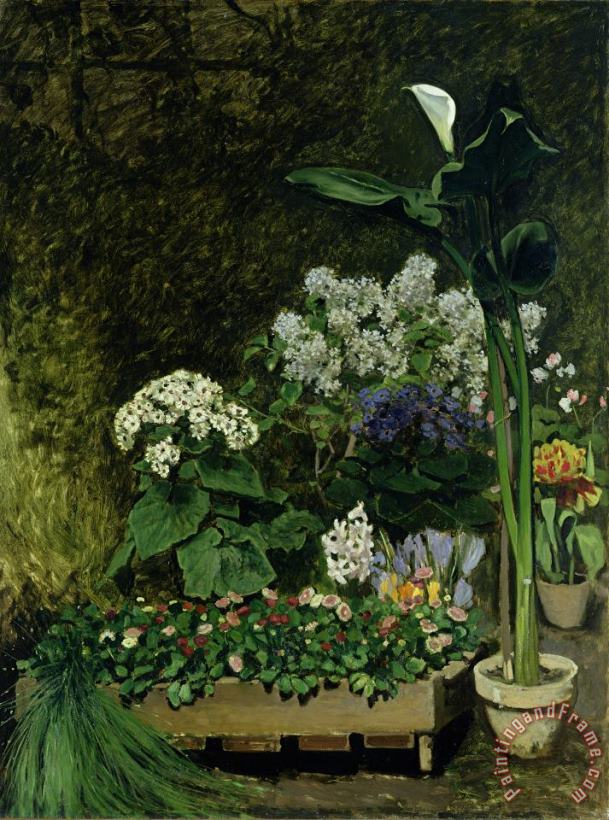 Pierre Auguste Renoir Flowers in a Greenhouse Art Painting