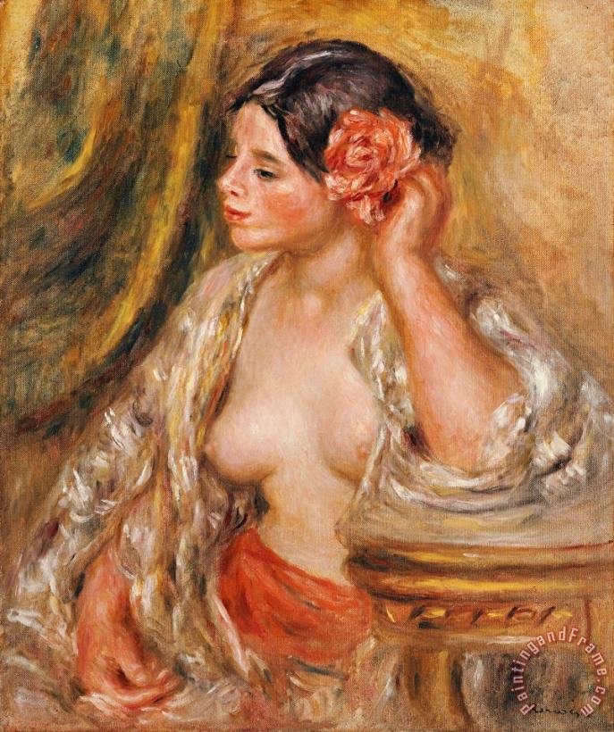 Pierre Auguste Renoir Gabrielle a sa Coiffure Art Print