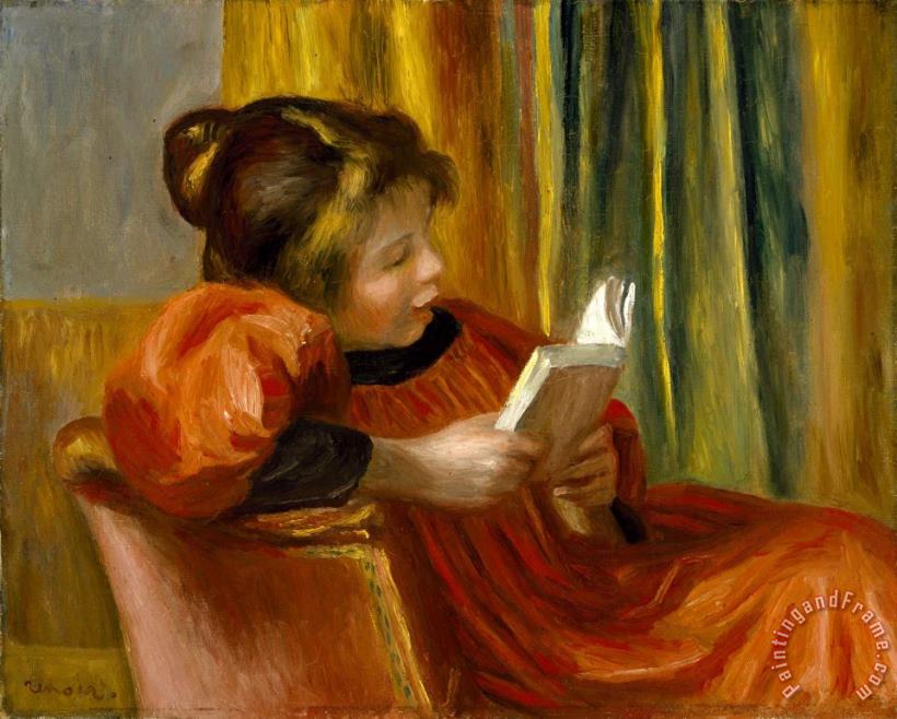 Girl Reading, C. 1890 painting - Pierre Auguste Renoir Girl Reading, C. 1890 Art Print