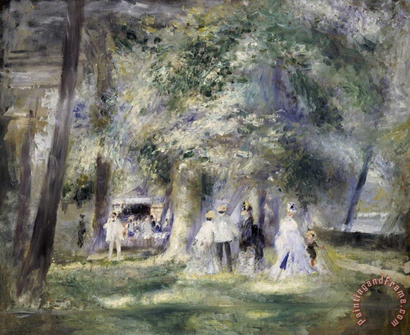 Pierre Auguste Renoir  In the Park at Saint-Cloud Art Painting