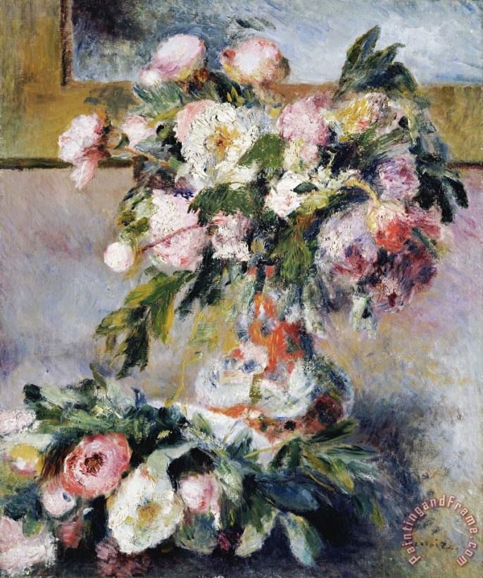 Pierre Auguste Renoir Peonies Art Painting