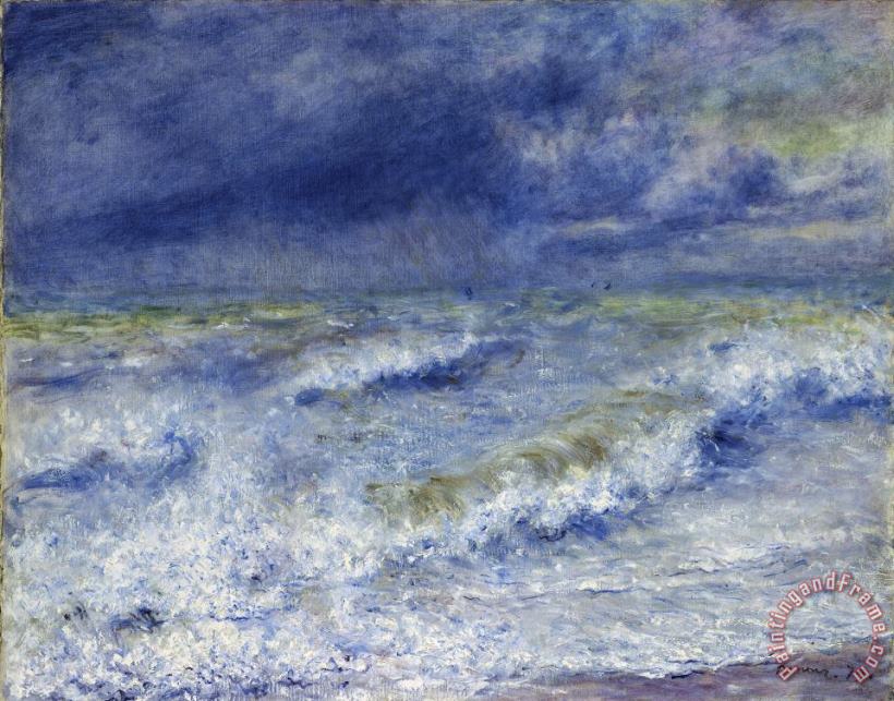 Seascape painting - Pierre Auguste Renoir Seascape Art Print