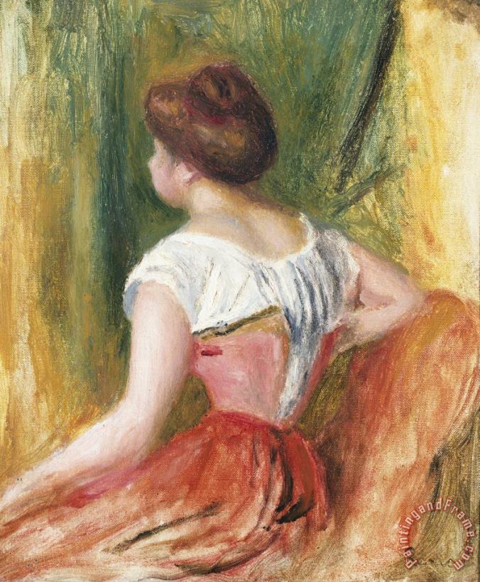 Seated Young Woman painting - Pierre Auguste Renoir Seated Young Woman Art Print
