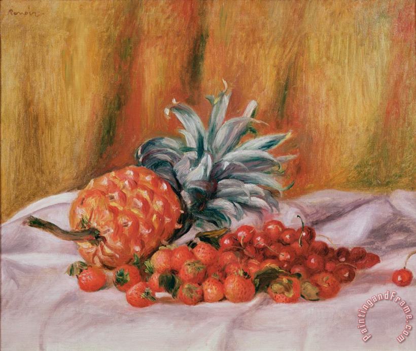 Pierre Auguste Renoir Strawberries and Pineapple Art Painting