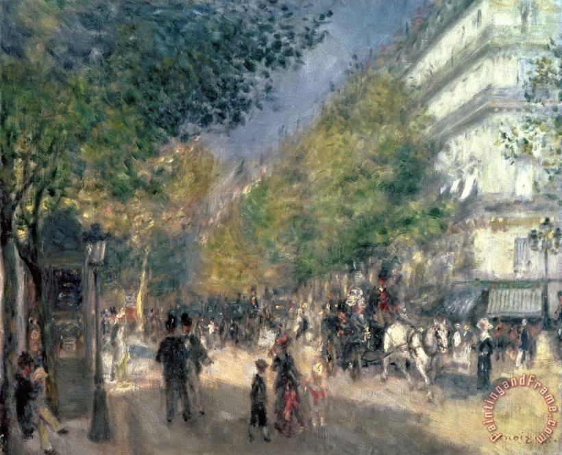 The Boulevards painting - Pierre Auguste Renoir The Boulevards Art Print
