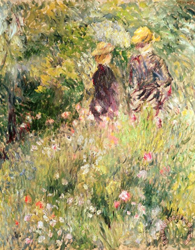 Pierre Auguste Renoir The Garden of Roses Art Painting