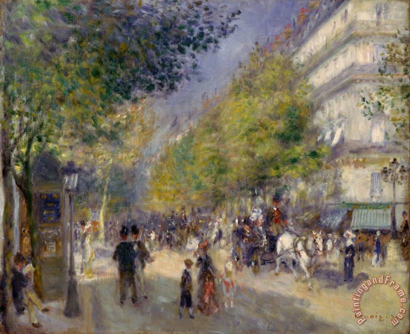 The Grands Boulevards painting - Pierre Auguste Renoir The Grands Boulevards Art Print