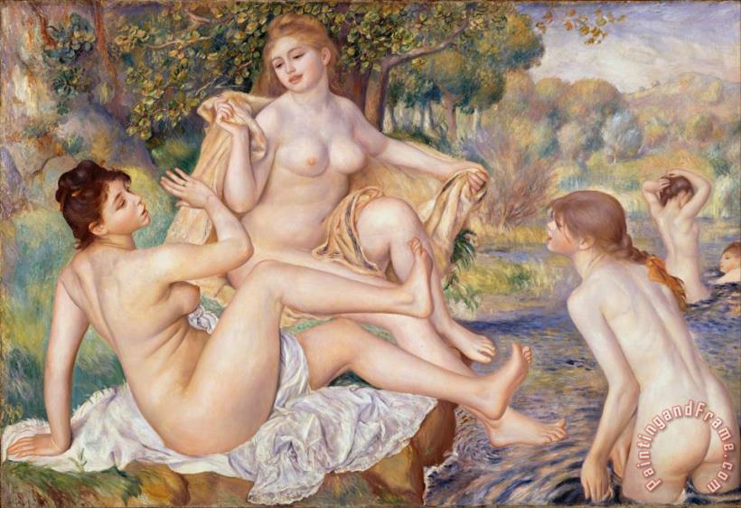 The Large Bathers painting - Pierre Auguste Renoir The Large Bathers Art Print
