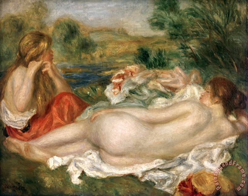 Pierre Auguste Renoir  Two Bathers Art Painting