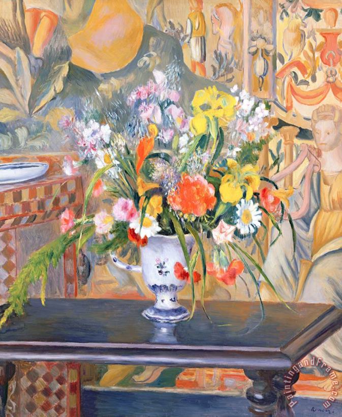 Pierre Auguste Renoir Vase of Flowers Art Painting