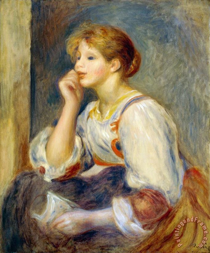 Woman With A Letter painting - Pierre Auguste Renoir Woman With A Letter Art Print