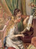 Pierre Auguste Renoir - Young Girls at the Piano painting