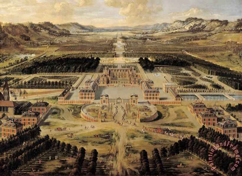 Pierre Patel I Perspective View of The Chateau, Gardens And Park of Versailles Seen From The Avenue De Paris Art Painting