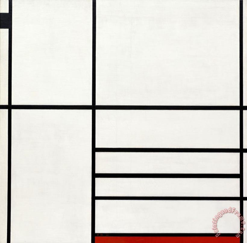 Piet Mondrian Composition in White, Black, And Red Art Print