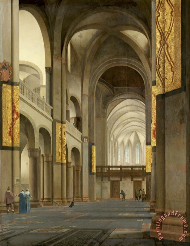 The Nave And Choir of The Mariakerk in Utrecht painting - Pieter Jansz Saenredam The Nave And Choir of The Mariakerk in Utrecht Art Print