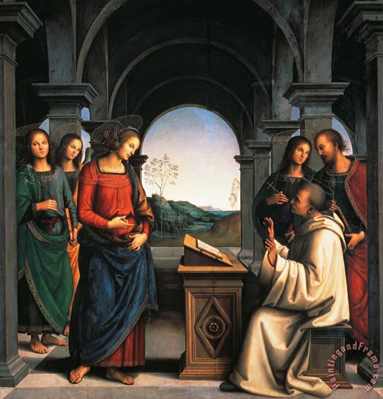 The Vision Of St Bernard painting - Pietro Perugino The Vision Of St Bernard Art Print