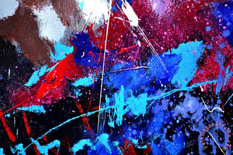 Abstract 71001 painting - Pol Ledent Abstract 71001 Art Print