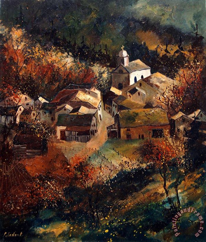 Autumn in Frahan painting - Pol Ledent Autumn in Frahan Art Print