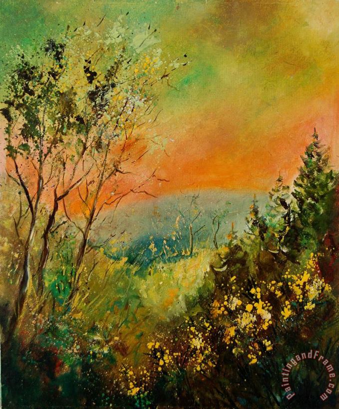 Autumn landscape 5698 painting - Pol Ledent Autumn landscape 5698 Art Print