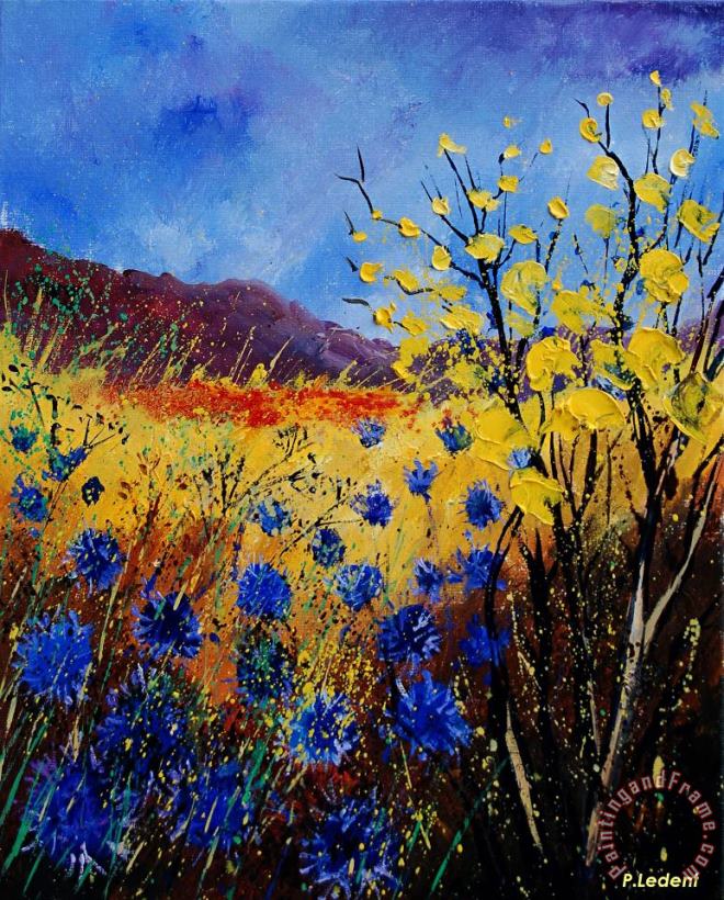 Pol Ledent Blue Cornflowers Art Print