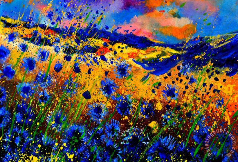 Pol Ledent Cornflowers 746 Art Painting