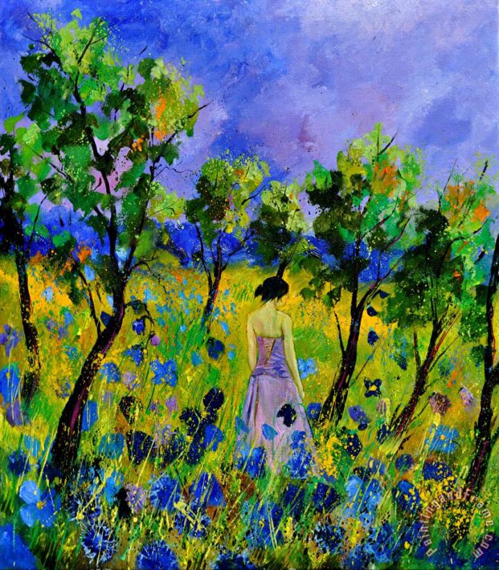 Eglantine's summer walk painting - Pol Ledent Eglantine's summer walk Art Print
