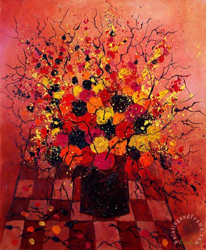 Red Bunch painting - Pol Ledent Red Bunch Art Print