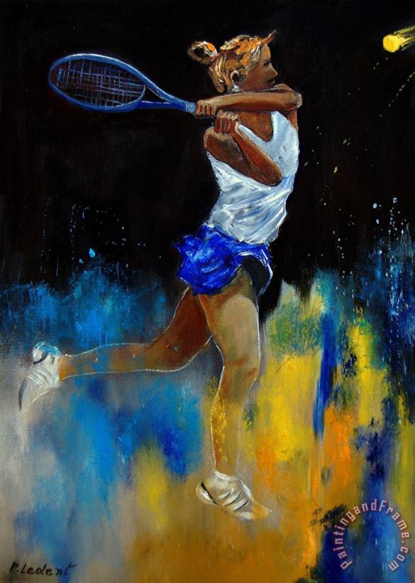 Tenniswoman 57 painting - Pol Ledent Tenniswoman 57 Art Print