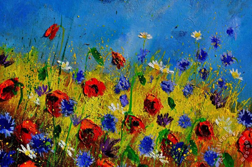 Wild Flowers 119010 painting - Pol Ledent Wild Flowers 119010 Art Print