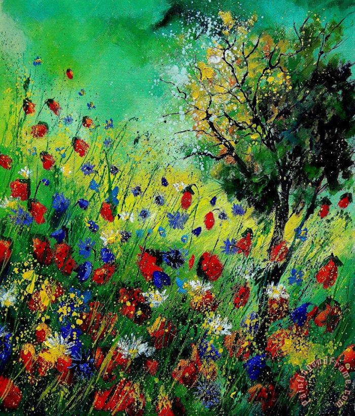 Wild Flowers 670130 painting - Pol Ledent Wild Flowers 670130 Art Print