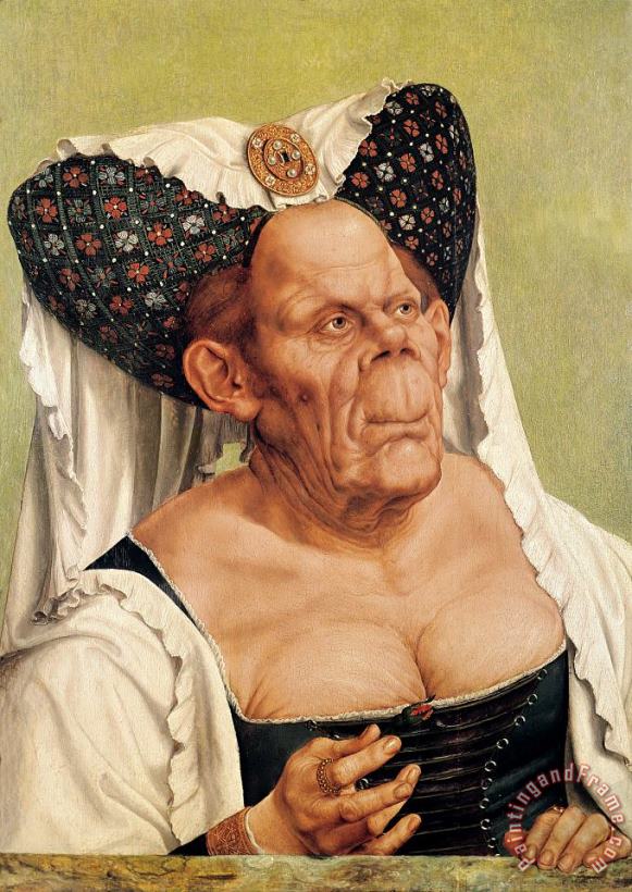 Quentin Massys A Grotesque Old Woman Art Painting